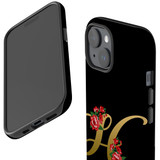 For iPhone 15 Case Tough Protective Cover, Embellished Letter H | Protective Covers | iCoverLover Australia