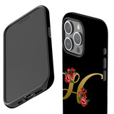 For iPhone 15 Pro Case Tough Protective Cover, Embellished Letter H | Protective Covers | iCoverLover Australia