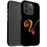 For iPhone 15 Pro Case Tough Protective Cover, Embellished Letter V | Protective Covers | iCoverLover Australia