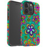 For iPhone 15 Pro Max/15 Pro/15 Plus/15  Tough Protective Case, Retro Floral Design | iCoverLover Australia