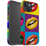 For iPhone 15 Plus Case Tough Protective Cover, Pop Art Lips | Protective Covers | iCoverLover Australia