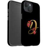 For iPhone 15 Plus Case Tough Protective Cover, Embellished Letter D | Protective Covers | iCoverLover Australia