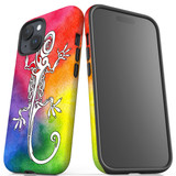 For iPhone 15 Plus Case Tough Protective Cover, Rainbow Lizard | Protective Covers | iCoverLover Australia