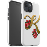 For iPhone 15 Plus Case Tough Protective Cover, Letter K | Protective Covers | iCoverLover Australia