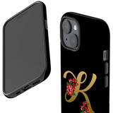 For iPhone 15 Plus Case Tough Protective Cover, Embellished Letter K | Protective Covers | iCoverLover Australia