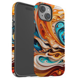 Swirling Gold Case - iPhone 15 Pro Max, 15 Plus, 15 Pro, 15 Compatible with MagSafe