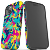 Abstract Strokes Case - iPhone 15 Pro Max, 15 Plus, 15 Pro, 15 Compatible with MagSafe