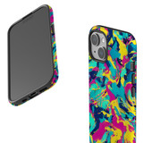 Abstract Strokes Case - iPhone 15 Pro Max, 15 Plus, 15 Pro, 15 Compatible with MagSafe