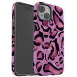 Magenta Leopard Pattern Case - iPhone 15 Pro Max, 15 Plus, 15 Pro, 15 Compatible with MagSafe