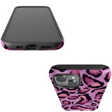 Magenta Leopard Pattern Case - iPhone 15 Pro Max, 15 Plus, 15 Pro, 15 Compatible with MagSafe