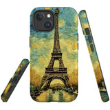 Eiffel Tower Painting Case - iPhone 15 Pro Max, 15 Plus, 15 Pro, 15 Compatible with MagSafe