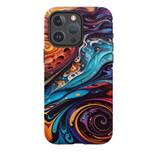 Swirling Paint Case - iPhone 15 Pro Max Compatible with MagSafe