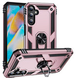 For Samsung Galaxy A15 Case - Shockproof, Durable TPU + PC Protective Cover, Metal Ring, Rose Gold | iCoverLover.com.au
