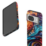 For Google Pixel 8, 8 Pro Tough Protective Cover, Swirling Paint | iCoverLover Australia