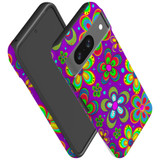 For Google Pixel 8, 8 Pro Tough Protective Cover, Purple Floral Design | iCoverLover Australia