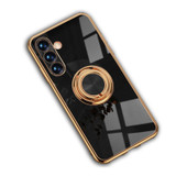 Electroplating Ring Holder Cover for Galaxy S24 | Black Case