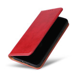 Samsung Galaxy S24 Ultra, S24+ Plus, S24+ Plus Leather Case - Red Flip Wallet Cover