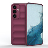 For Samsung Galaxy S24+ Plus Case - Wavy Shield, Durable TPU + Flannel Protective Cover, Wine Red | iCoverLover.com.au