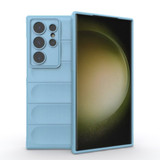 For Samsung Galaxy S24 Ultra Case - Wavy Shield, Durable TPU + Flannel Protective Cover, Light Blue | iCoverLover.com.au