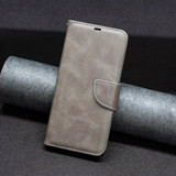 For Samsung Galaxy S24 Ultra, S24+ Plus or S24 Case - Lambskin Texture, Folio PU Leather Wallet Cover with Card Slots, Lanyard, Grey | iCoverLover.com.au