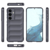 For Samsung Galaxy S24 Ultra, S24+ Plus or S24 Case - Wavy Shield, Durable TPU + Flannel Protective Cover, Dark Grey | iCoverLover.com.au