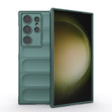 For Samsung Galaxy S24 Ultra Case - Wavy Shield, Durable TPU + Flannel Protective Cover, Dark Green | iCoverLover.com.au