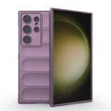 For Samsung Galaxy S24 Ultra Case - Wavy Shield, Durable TPU + Flannel Protective Cover, Purple | iCoverLover.com.au
