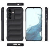 For Samsung Galaxy S24 Ultra, S24+ Plus or S24 Case - Wavy Shield, Durable TPU + Flannel Protective Cover, Black | iCoverLover.com.au