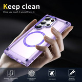 For Samsung Galaxy S24 Ultra or S24 Case - MagSafe compatible, Shock-Absorbent Protective Cover, Clear Purple | iCoverLover.com.au