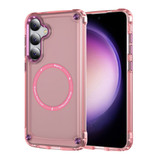 For Samsung Galaxy S24+ Plus Case - MagSafe compatible, Shock-Absorbent Protective Cover, Clear Pink | iCoverLover.com.au