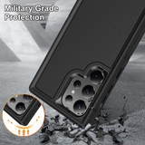 For Samsung Galaxy S24 Ultra, S24+ Plus, S24 Case, 3-Layer Shock-Absorbent Protective Cover, Black