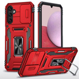 For Samsung Galaxy A15 5G & A15 4G Case - Camera Shield, Shock-Resistant PC + TPU Armor Cover with Rotating Ring Bracket, Red | iCoverLover.com.au
