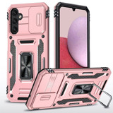 For Samsung Galaxy A15 5G & A15 4G Case - Camera Shield, Shock-Resistant PC + TPU Armor Cover with Rotating Ring Bracket, Rose Gold | iCoverLover.com.au