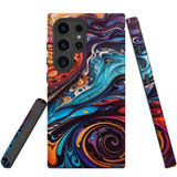 Swirling Paint Protective Case for Galaxy S24 Ultra, S24+ Plus, S24 | Artistic Defense