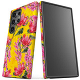 Flower Pattern Tough Protective Cover for Galaxy S24 Ultra, S24+ Plus, S24 | Botanical Elegance
