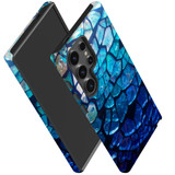 Blue Mirror Tough Protective Cover for Galaxy S24 Ultra, S24+ Plus, S24 | Reflective Safeguard