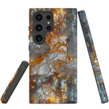 Golden Marble Mystery Cover for Galaxy S24 Ultra, S24+ Plus, S24 | Veiled Elegance