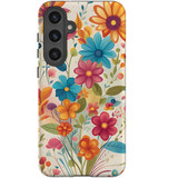 Galaxy S24 Floral Symphony Tough Protective Cover | Botanical Elegance