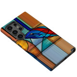 Dolphin On Stained Glass Protective Cover for Galaxy S24 Ultra, S24+ Plus, S24 | Aquatic Toughness
