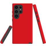 Red Tough Protective Cover for Galaxy S24 Ultra, S24+ Plus, S24 | Fiery & Fearless