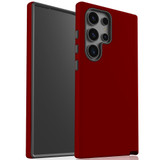 Maroon Red Tough Protective Cover for Galaxy S24 Ultra, S24+ Plus, S24 | Regal Resilience