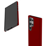 Maroon Red Tough Protective Cover for Galaxy S24 Ultra, S24+ Plus, S24 | Regal Resilience