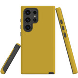 Metallic Gold Tough Protective Cover for Galaxy S24 Ultra, S24+ Plus, S24 | Gleaming Guard