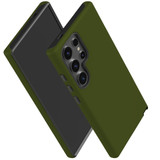 Army Green Tough Protective Cover for Galaxy S24 Ultra, S24+ Plus, S24 | Rugged & Ready