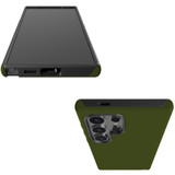 Army Green Tough Protective Cover for Galaxy S24 Ultra, S24+ Plus, S24 | Rugged & Ready