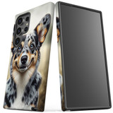 Blue Heeler Corgi Mix Tough Protective Cover for Galaxy S24 Ultra, S24+ Plus, S24 | Pet Lover's Armor