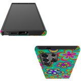 Retro Floral Design Tough Protective Cover for Galaxy S24 Ultra, S24+ Plus, S24 | Vintage Charm