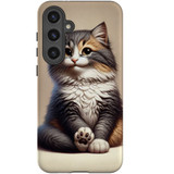 Playful Cat Tough Protective Case for Galaxy S24+ Plus | Feline Fun