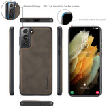 For Samsung Galaxy S22+ Plus Case Detachable Wallet Folio PU Leather Cover, Brown | iCoverLover Australia