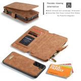 For Samsung Galaxy S22+ Plus Case Wild Horse Texture PU Leather Folio Case, Brown | iCoverLover Australia